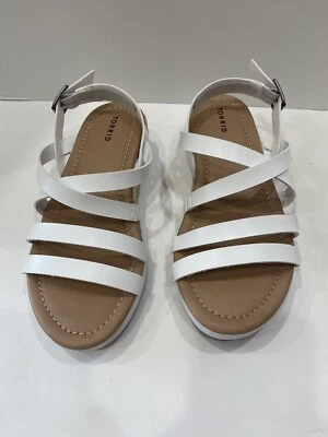 Torrid White Strap Sandals 9W 9 Wide GLADIATOR SPORT WEDGE Shoes - Image 1 of 4