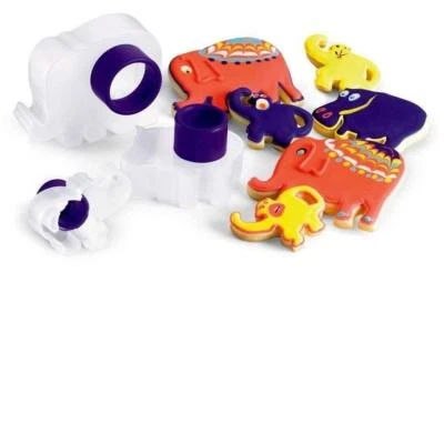 Juego de 3 piezas de cortadores de galletas Cuisipro diseño en forma animal diseño de 3 piezas ajuste a presión almacenamiento nuevo Foto 1 de 4