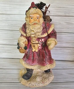 Department 56 Bellsnickel Santa Claus w/Christmas Tree Figurine Crackle 10" - Picture 1 of 14