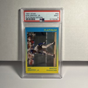 1991 Star Co Platinum Ken Griffey Jr Platinum #62 PSA 9! (1000 Sets Per Year)
