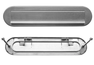 Edelstahl-Briefeinwurf-340 x 80 mm-Briefklappe--Briefkasten-Briefschlitz-TOP - Bild 1 von 4