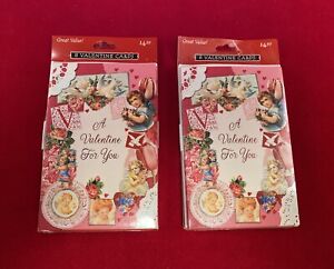 Gibson Victorian Style Valentine's Day Cards 16 Blank Greeting SEALED