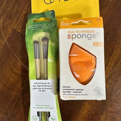 Real Techniques Miracle Complexion 海绵无橙乳胶搅拌机和生态工具 — 第 1/4 张图片