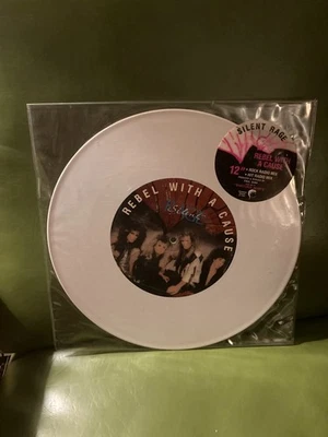 SILENT RAGE - Rebel With A Cause 12” Single White Vinyl Chameleon Records 1987 Foto 1 de 2