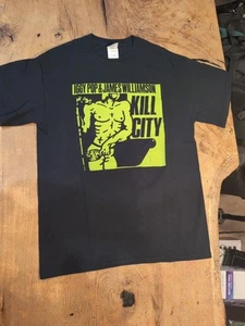 Vintage 1990s Kill City Iggy Pop & James Williamson Black & Green Shirt - Size M - Bild 1 von 4