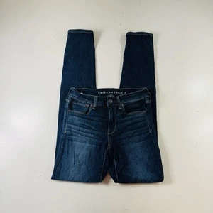 American Eagle Skinny Jeans Next Level Stretch Dark Wash Women’s Size 6 X-Long - Picture 1 of 5