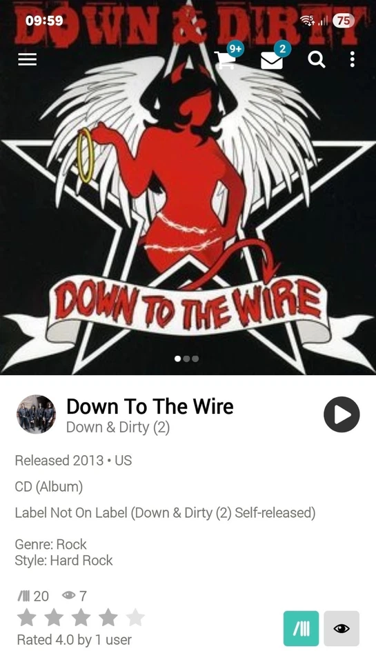Down & Dirty ~ Down The Wire CD 2013 AOR Melodic Hard Rock - Image 1 of 1