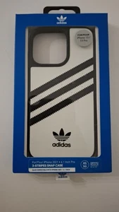 Handyhülle Hardcase iPhone 13 Pro Max Adidas weiß Streifen Logo Kunststoff - Bild 1 von 1