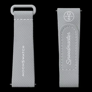 Omega X Swatch MOONSWATCH Strap GREY/GREY RUBBER S (5.7-6.3 inches) (14.5-16cm) - Picture 1 of 7