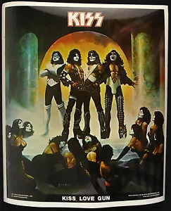 Calcomanía 1977 Kiss Love Gun Putons Gene Simmons Criss Frehley Paul Stanley 8x10 - Imagen 1 de 1