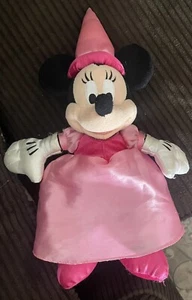 Authentic Disney Park Pink Minnie Mouse Princess Stuffed Plush 14" w/Satin Dress - Picture 1 of 1
