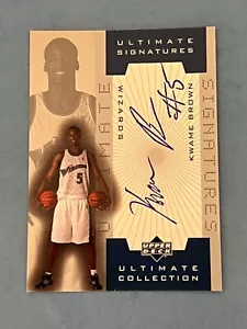 KWANE BROWN 2001-02 UD ULTIMATE SIGNATURES AUTO CARD SWEET ! - Picture 1 of 3