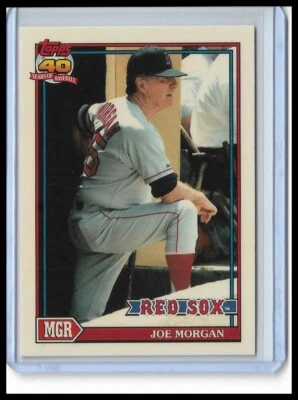 1991 Topps Tiffany - Team Leaders Joe Morgan #21 - Image 1 of 2