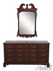 65467: LINK TAYLOR Solid Mahogany Bedroom Dresser w. Mirror - Picture 1 of 24
