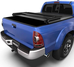 oEdRo Upgraded Soft Tri-fold Truck Bed Tonneau Cover for 2005-2015 Toyota Tacoma - Picture 1 of 4