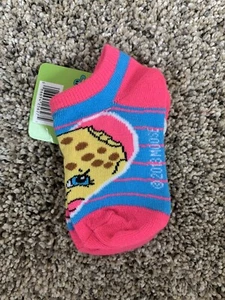 Shopkins Single Pair Girls No-show Socks Sock Size 5-6.5, Shoe Size 4-7.5 New - Picture 1 of 6