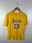 L.A Lakers NBA Nike Dri-fit Shirt Yellow #23 Lebron James Youth Large