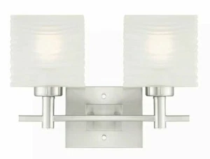 Westinghouse 6303900 Alexander 16"W 2 Light Bathroom Vanity Light - Nickel - Picture 1 of 4