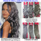 Koko Grey Clip In Hair Extensions 1, 3 or 8 Weft Heat Resistant  (160-300 grams)