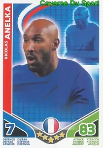 NICOLAS ANELKA # FRANCE CARD CARTE MATCH ATTAX STARS MONDIALE 2010 TOPPS - Imagen 1 de 2
