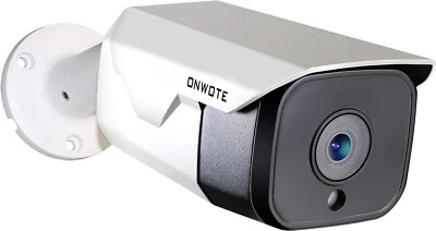 ONWOTE 5MP PoE IP Security Camera, 100ft IR, Audio, IP66,Motion Detection Camera