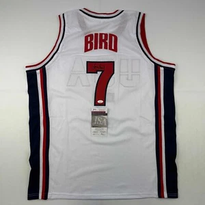 Autographed/Signed Larry Bird United States USA White Dream Team Jersey JSA COA - Picture 1 of 4