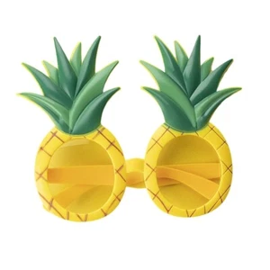 Hawaiian Tropical Pineapple Sunglasses Fruit Shape Glasses Novelty Funny Eyewear - Picture 1 of 8