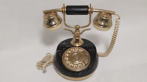 Teléfono Vintage Onix Telmar Italia, Dorado y de Mármol, funciona correctamente - Afbeelding 1 van 11