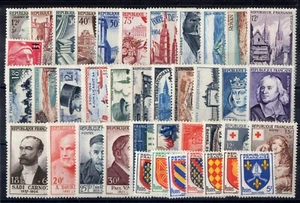 FRANCE ANNEE COMPLETE 1954 DE 40 TIMBRES NEUF* N° 968 à 1007 Cote: 187,00 € - Imagen 1 de 1