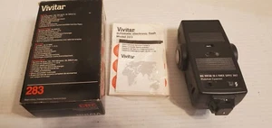 Vintage Vivitar 283 Shoe Mount Electronic Flash with Auto Thyristor in box - Picture 1 of 6