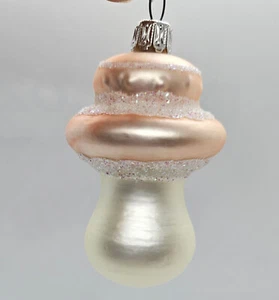 NOS Baby Girls First Christmas Pink Pacifier Blown Glass Ornament Germany - Picture 1 of 3