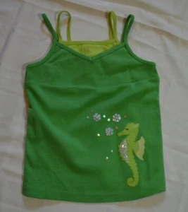 Neu mit Etikett Gymboree KORALLENRIFF grünes Tank-Top-Shirt mit Seepferdchen neu mit Etikett 5 6 - Bild 1 von 4