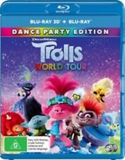 TROLLS WORLD TOUR 3D BLU RAY - NEW & SEALED INC 2D & 3D DANCE PARTY ED FREE POST