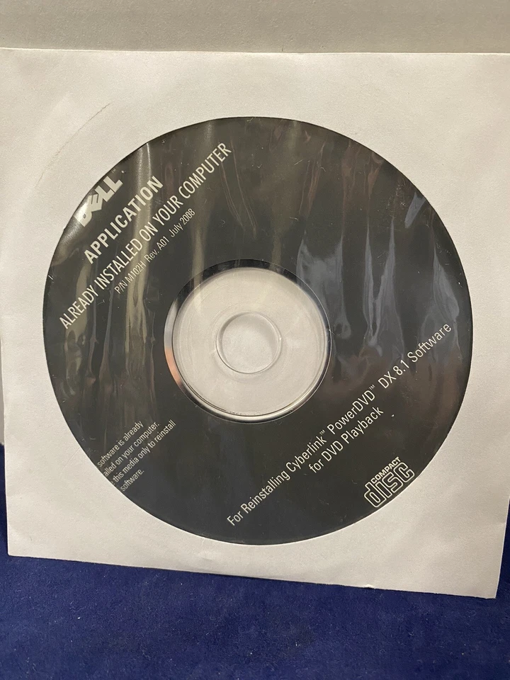 New Dell Application M102H Reinstalling CD 2008 Cyberlink PowerDVD DX 8.1 Soft - Image 1 of 1