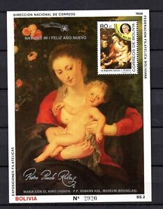 Bolivia 1992 sheet P.P. Rubens/Art stamps (Michel Block 187) nice MNH