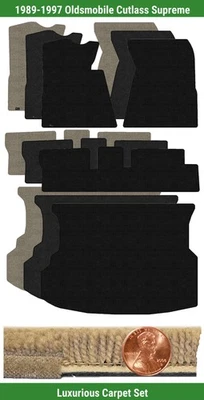 Juego de alfombrillas de lujo personalizadas para Oldsmobile Cutlass Supreme 89-97 (4 piezas) #WEG Foto 1 de 4