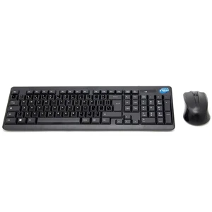 Wireless Mouse And Keyboard Kit With Stickers English Layout US QWERTY Black - Picture 1 of 6
