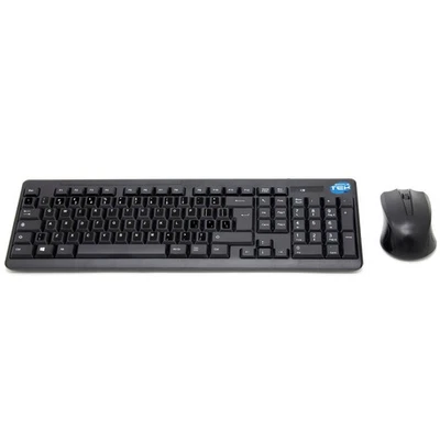 Wireless Mouse And Keyboard Kit With Stickers English Layout US QWERTY Black - Image 1 of 4