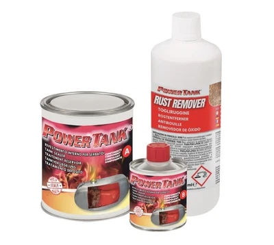 POWER TANK KIT TRATTAMENTO PROTEZIONE RIPARA SERBATOIO ANTIRUGGINE PER DA MOTO MEDIO ROSSO