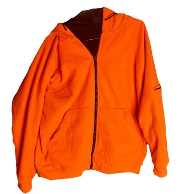 Chaqueta con Capucha Huntworth Para Hombre Naranja Polar Caza Talla L, Necesita Tirar de Cremallera Foto 1 de 4