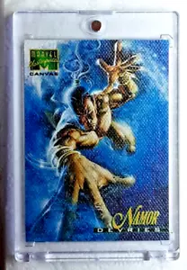 1995 Marvel Limited Edition Canvas Card 14 NAMOR. FREE ONE-TOUCH-HOLDER - Picture 1 of 2