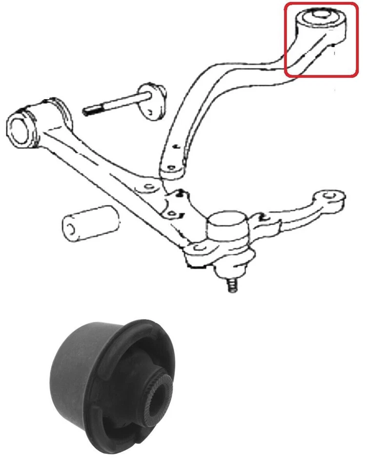 ПЕРЕДНИЙ НИЖНИЙ РЫЧАГ ЗАДНИЙ ВТУЛКА ДЛЯ LEXUS GS300 JZS147 TOYOTA ARISTO JZS147 1993-97  - Изображение 1 из 1