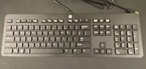 Genuine HP USB Slim Keyboard KBAR211 US Black 803823-001 803181-001 - Picture 1 of 10
