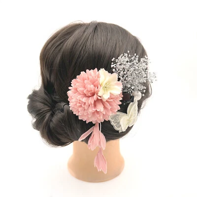 Lindo kimono 5 piezas pinzas para el cabello japonesas horquilla flores mariposa racimos Foto 1 de 4