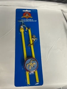 Vintage Looney Tunes Road Runner & Wile E Coyote Bleistift Set Neu in Verpackung! - Bild 1 von 3