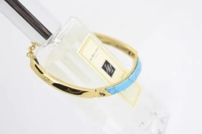 New! JUICY COUTURE Turquoise ID Gold Tone Bracelet 2.5” X2” - Image 1 of 4