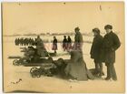 WWII ORIGINAL PHOTO Red Army soldiers with Maxim machine guns & Budenny cap