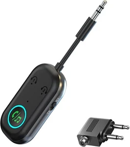 Récepteur émetteur Bluetooth 5.3 amélioré 2025, double couplage sans fil auxiliaire bleu - Photo 1/9