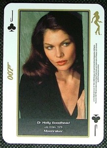 1 x playing card 007 Bond Girls Dr Holly Goodhead # Lois Chiles Jack of Clubs