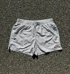 Nike Swoosh Logo White Lined Swim Trunks Shorts Size Men’s XL READ DESCRIPTION - Picture 1 of 6
